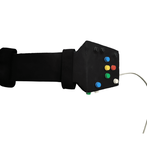 A Black Wearable VR Glove Controller
